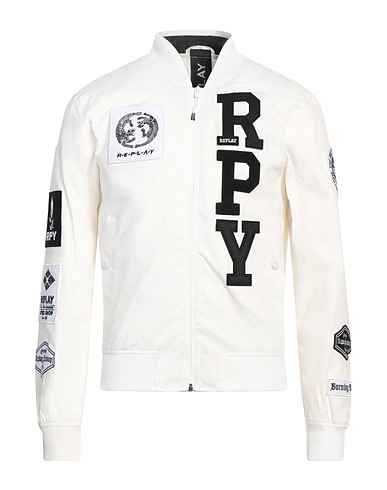 REPLAY Jacket White 78% Cotton, 22% Polyamide