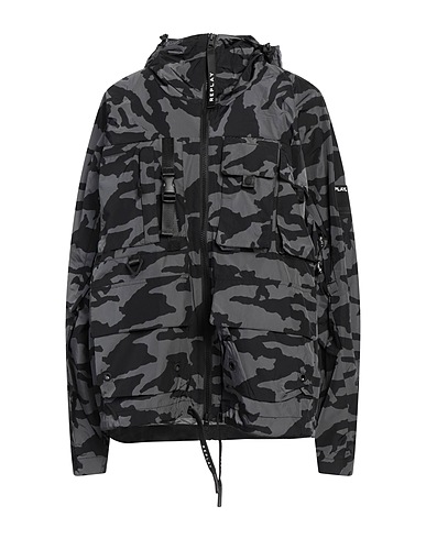 REPLAY Jacket Grey 100% Polyamide