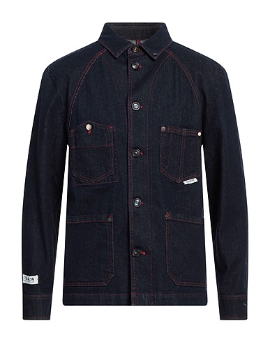 BERNA Denim jacket Blue 99% Cotton, 1% Elastane