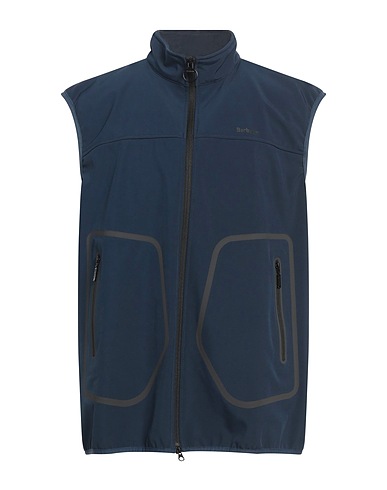 BARBOUR Gilet Navy blue 92% Polyester, 8% Elastane