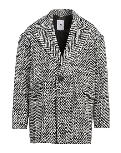 PT Torino Coat Black 100% Virgin Wool