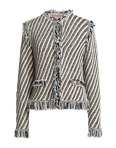 TWINSET Jacket Khaki 59% Cotton, 32% Viscose, 5% Polyester, 2% Polyamide, 2% Metallic Polyester
