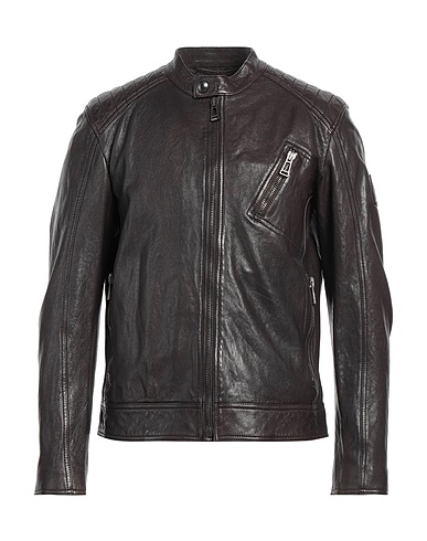 BELSTAFF COATS & JACKETS Dark brown 100% Lambskin