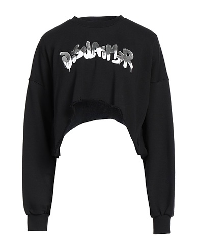JUST DON Sweatshirt Black 100% Polyester, Cotton