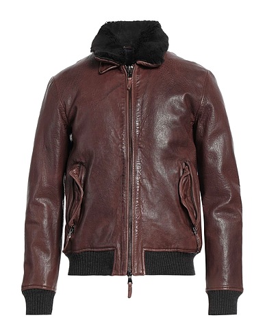 THE JACK AND JACKIE LEATHERS Giubbotto Cioccolato 100% Pelle