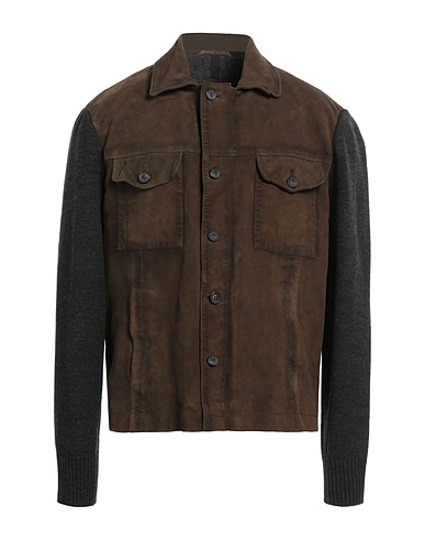 THE JACK AND JACKIE LEATHERS Giubbotto Verde scuro Pelle