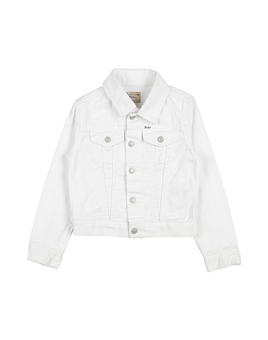 POLO RALPH LAUREN Giubbotto jeans Bianco 100% Cotone