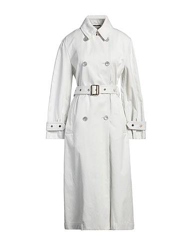 MOORER Double breasted pea coat Off white 80% Cotton, 20% Polyester
