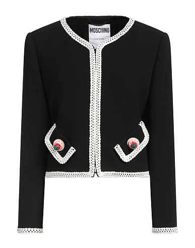 MOSCHINO Jacket Black 93% Virgin Wool, 5% Polyamide, 2% Elastane