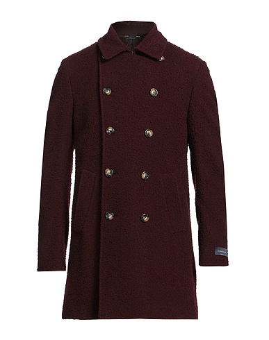 TOMBOLINI Coat Burgundy 100% Virgin Wool