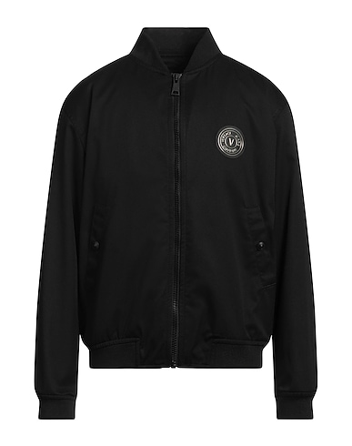 VERSACE JEANS COUTURE Bomber Black 65% Polyester, 35% Cotton, Polyamide, Elastane