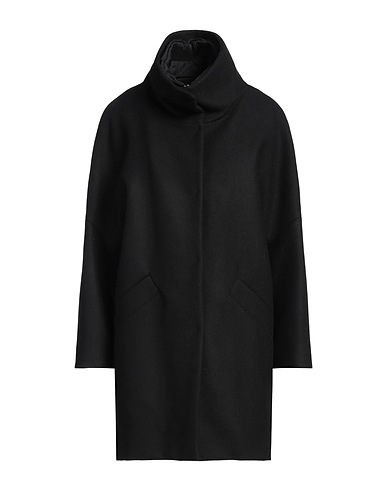 HERNO Coat Black 75% Virgin Wool, 25% Polyamide, Polyurethane, Polyester
