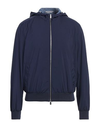 FEDELI Jacket Navy blue 100% Polyester, Cotton