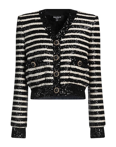 BALMAIN Jacket Black 100% Polyester, Acetate, Viscose