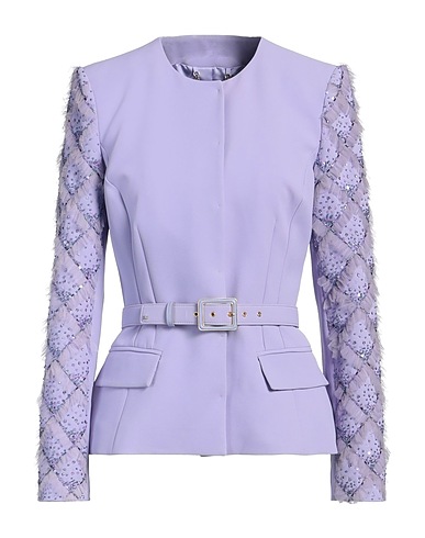 ELISABETTA FRANCHI Jacket Lilac 96% Polyester, 4% Elastane