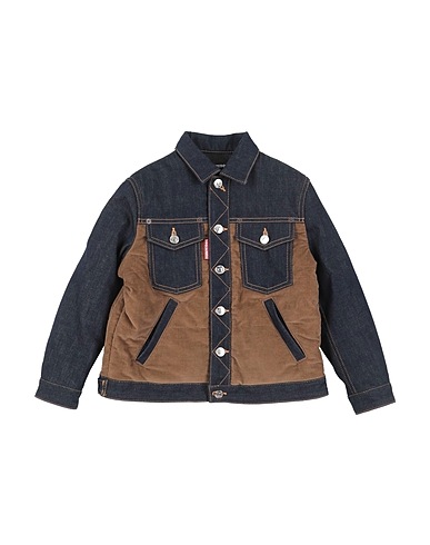 DSQUARED2 Shell  jacket Blue 100% Cotton, Elastane