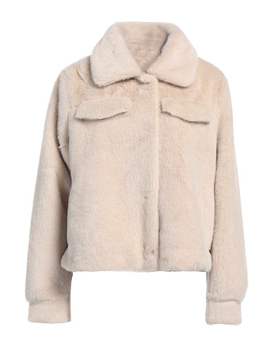 BOMBOOGIE Teddy Coat Beige 100% Poliestere