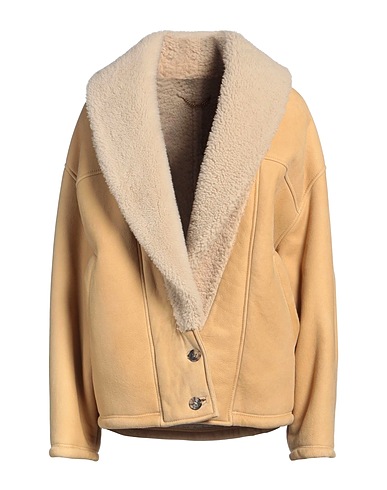 GOLDEN GOOSE Leather jacket Sand 100% Ovine leather