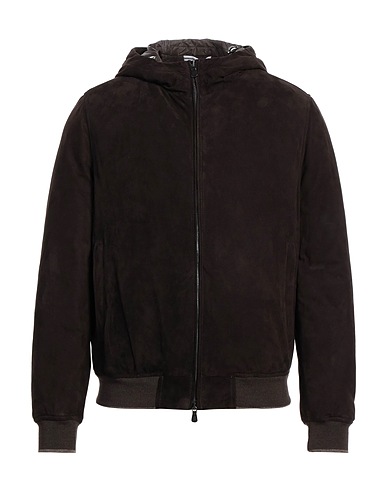 FEDELI Jacket Dark brown Leather