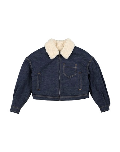 SIMONETTA Denim jacket Blue 83% Cotton, 8% Polyester, 7% Viscose, 2% Other Fibres, PTT - Polytrimethylene terephthalate