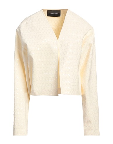 FABIANA FILIPPI Jacket Ivory 97% Cotton, 3% Elastane