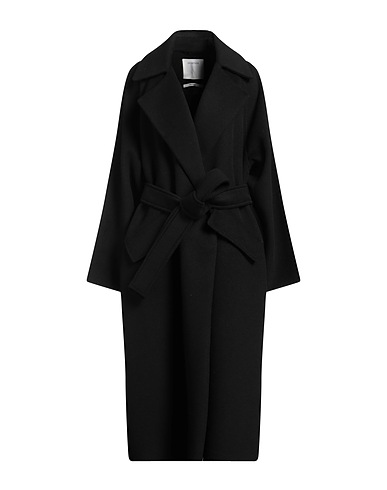 SPORTMAX Coat Black 90% Virgin Wool, 10% Cashmere