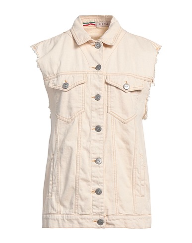 PLEASE Denim jacket Ivory 100% Cotton