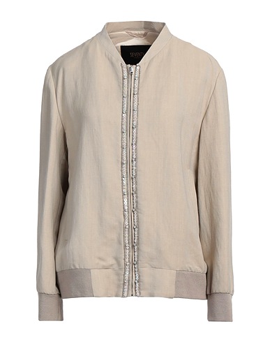 SEVENTY VENEZIA Bomber Sand 72% Viscose, 28% Linen, Cotton, Polyamide, Elastane