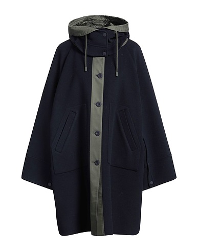 WEEKEND MAX MARA Cappotto Blu navy 100% Lana Vergine, Poliestere, Cotone