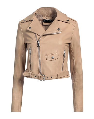 STREET LEATHERS Biker jacket Beige 100% Leather