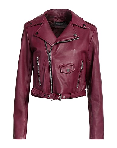 STREET LEATHERS Biker jacket Plum 100% Leather