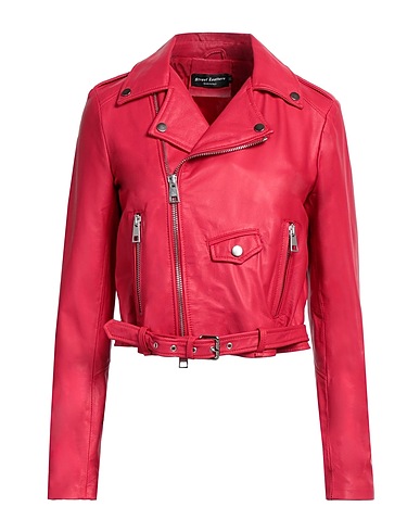 STREET LEATHERS Biker jacket Brick red 100% Leather