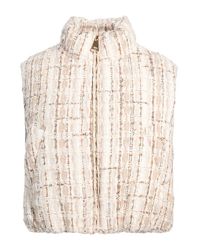 KHRISJOY Vest Beige 50% Wool, 30% Acrylic, 10% Polyester, 6% Polyamide, 4% Viscose