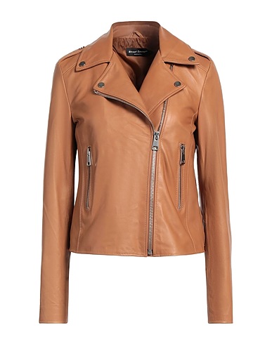 STREET LEATHERS Biker jacket Camel 100% Leather