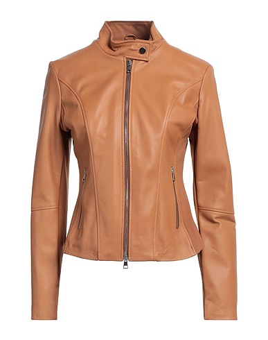 STREET LEATHERS Giacca biker Cuoio 100% Pelle, Viscosa, Nylon