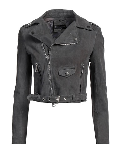 STREET LEATHERS Giacca biker Piombo 100% Pelle