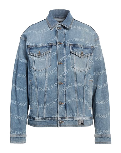 VERSACE JEANS COUTURE Denim jacket Blue 98% Cotton, 2% Elastane