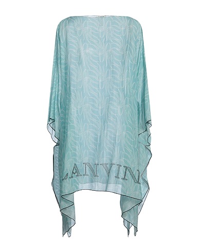 LANVIN Cloak Sky blue 74% Cotton, 26% Silk