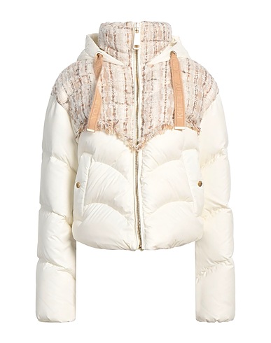 KHRISJOY Steppjacke Elfenbein 100% Polyamid, Wolle, Acryl, Polyester, Viskose
