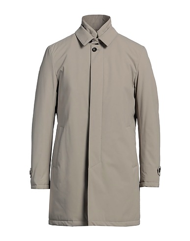 RICHARD SMITH Coat Light grey 88% Polyamide, 12% Elastane
