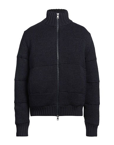 MONCLER Shell  jacket Midnight blue 100% Virgin Wool, Polyester