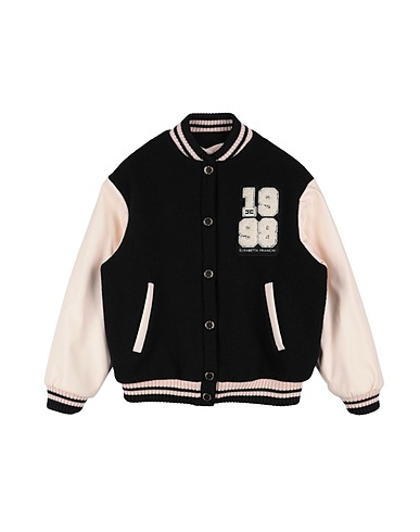 ELISABETTA FRANCHI Jacke Schwarz 100% Schurwolle, Polyester, Polyurethan, Merinowolle, Acryl