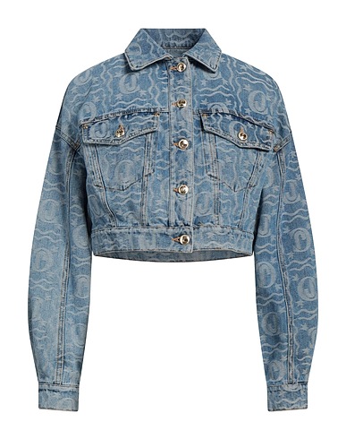 JUST CAVALLI Denim jacket Blue 100% Cotton