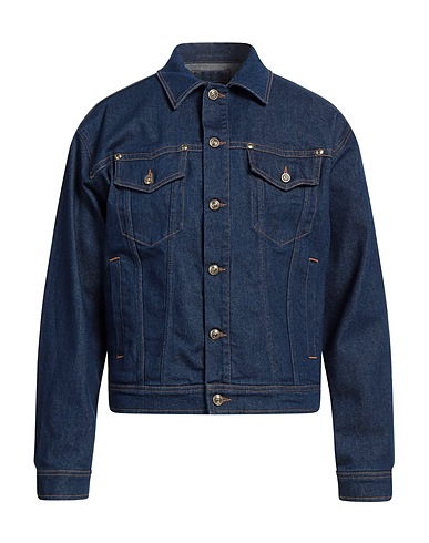 VERSACE JEANS COUTURE Denim jacket Blue 98% Cotton, 2% Elastane