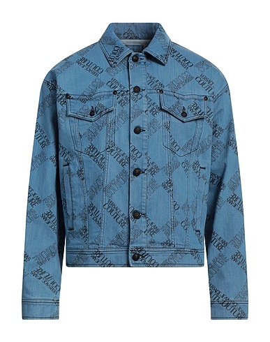 VERSACE JEANS COUTURE Denim jacket Blue 98% Cotton, 2% Elastane