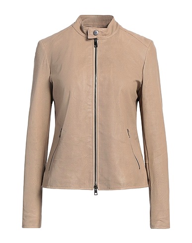 STREET LEATHERS Blouson Beige 100% Cuir, Viscose, Nylon, Élasthanne