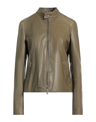 STREET LEATHERS Biker jacket Military green 100% Leather