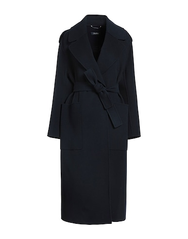 'S MAX MARA Cappotto Blu notte 100% Lana Vergine