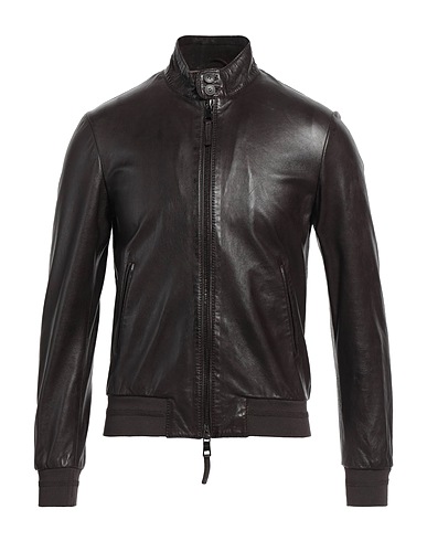 THE JACK LEATHERS Giubbotto Testa di moro Pelle