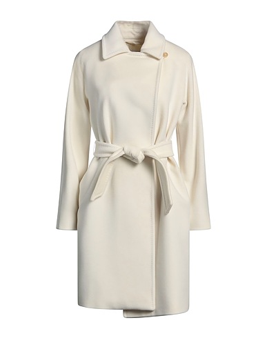 MAX MARA Coat Cream 90% Virgin Wool, 10% Cashmere